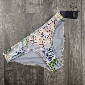 Rachel Roy Floral Moderate Bikini Bottoms Size L